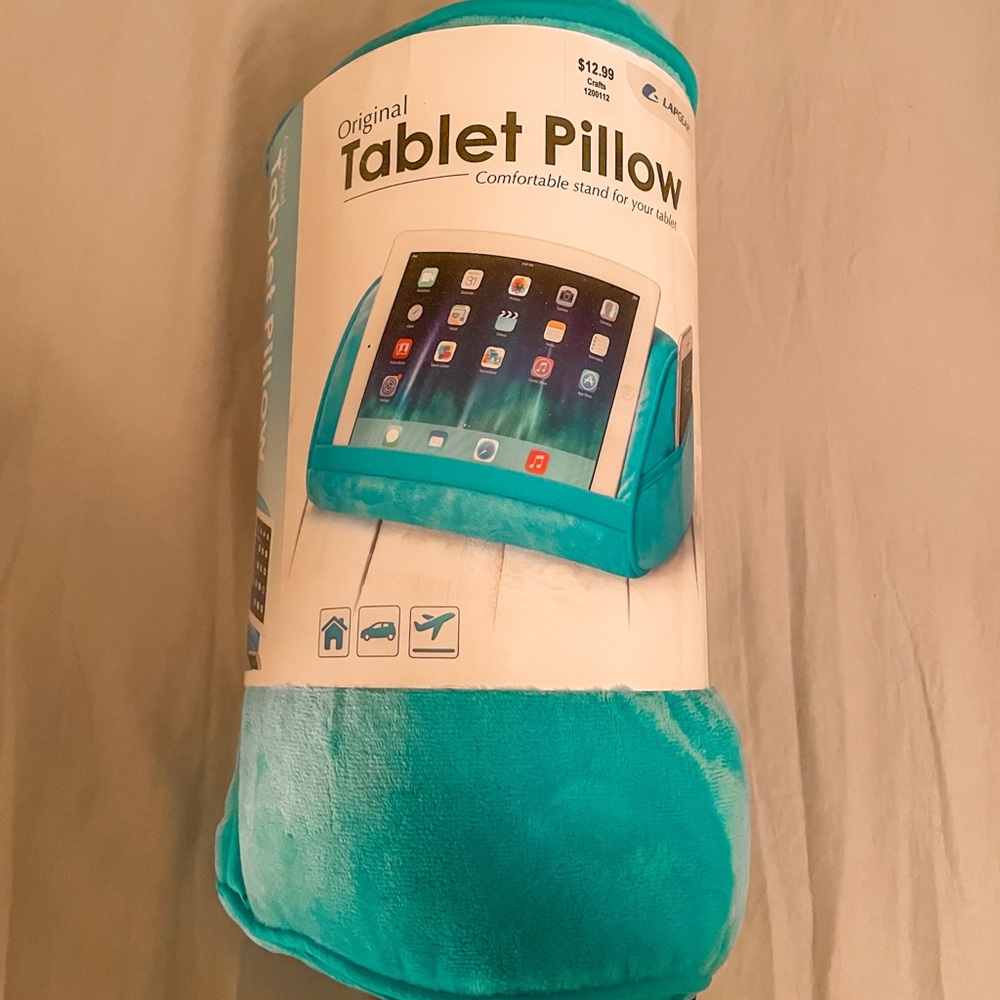 Brand New Tablet Pillow still has tags and packaging